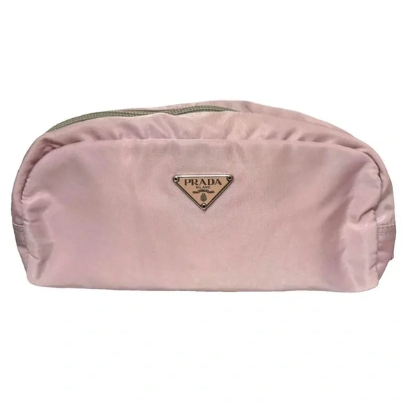 Prada | Bags | Prada Authentic Tessuto Nylon Baby Pink Logo  display picture 1